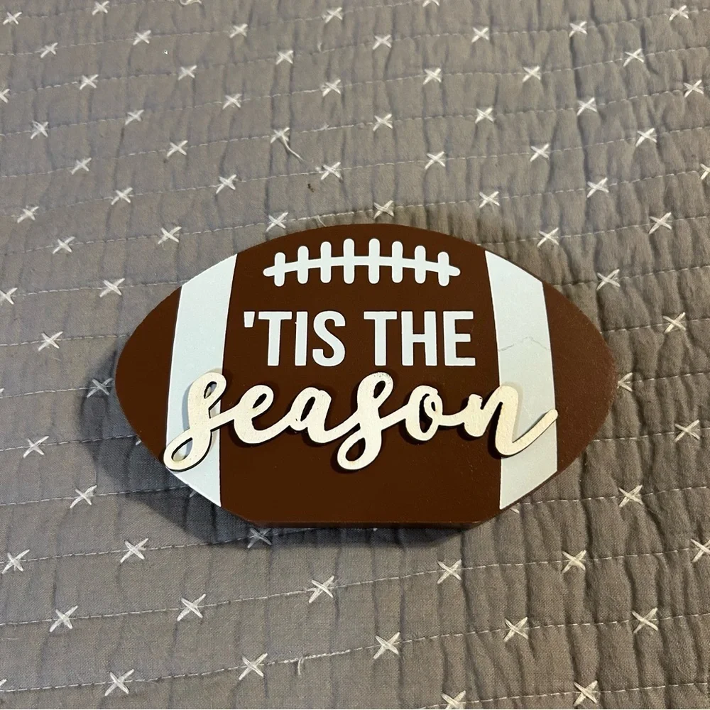 Football Wooden Home Decor (Set of 2)